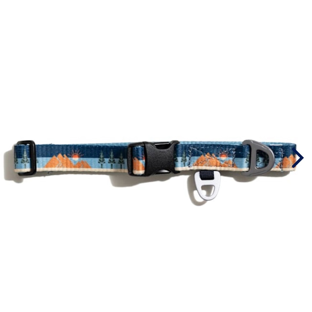 NEW United By Blue Earth Day Recycled Green Horizon Woven Dog Collar
